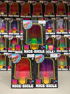 Nee Doh Nice-Sicle Complete Bundle Set of 3 Colors Super Solid Squish Toy